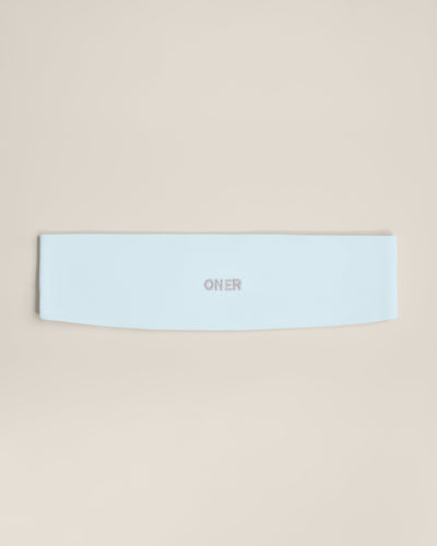 SoftMotion™ Headband with Grey Logo | Cloud Blue