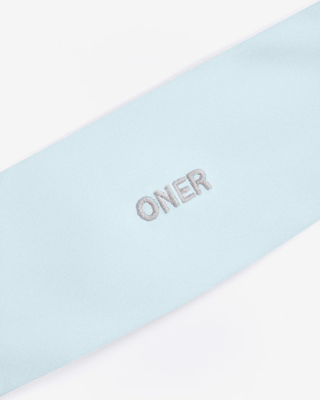 SoftMotion™ Headband with Grey Logo | Cloud Blue