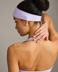 SoftMotion™ Headband with Grey Logo | Lavender Purple