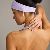 SoftMotion™ Headband with Grey Logo | Lavender Purple