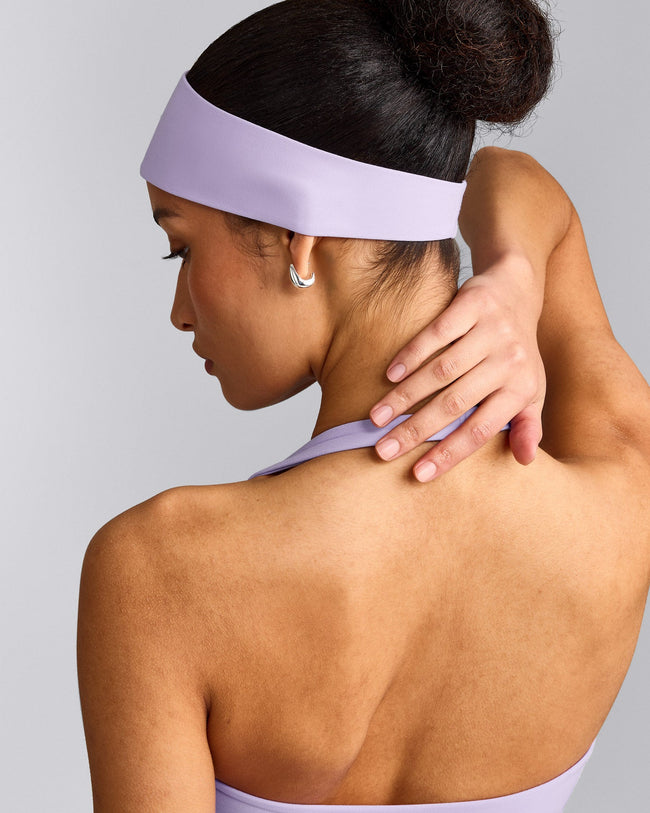 SoftMotion™ Headband with Grey Logo | Lavender Purple