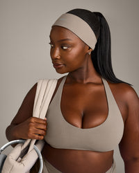 SoftMotion™ Headband with Grey Logo | Minky