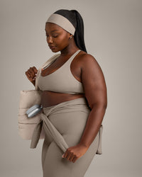 SoftMotion™ Headband with Grey Logo | Minky