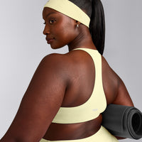 SoftMotion™ Headband with Grey Logo | Pastel Yellow