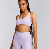 SoftMotion™ Bralette with Grey Logo | Lavender Purple