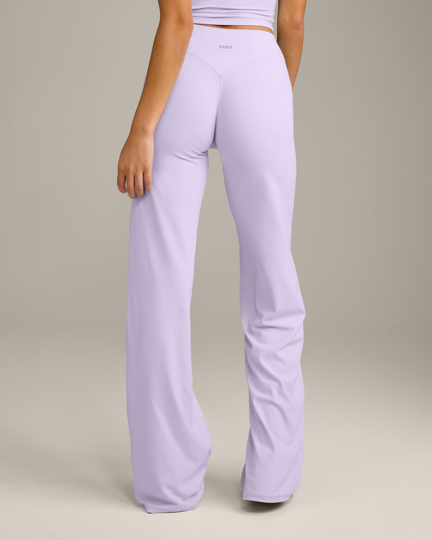 SoftMotion™ Straight Leg Bottoms with Grey Logo | Lavender Purple