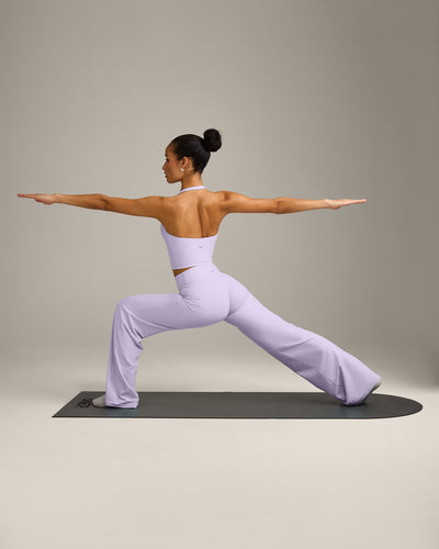 SoftMotion™ Straight Leg Bottoms with Grey Logo | Lavender Purple