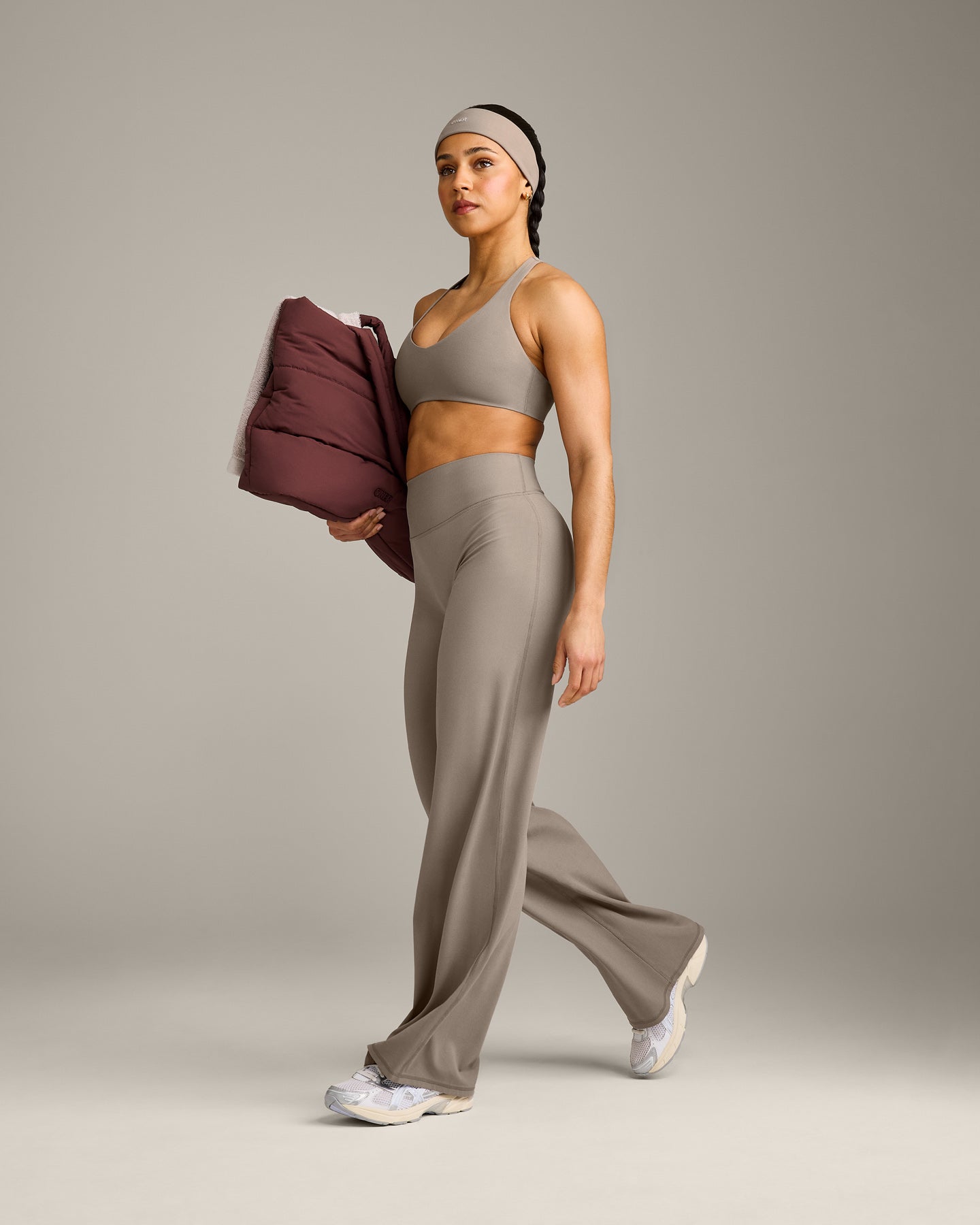 SoftMotion™ Straight Leg Bottoms with Grey Logo | Minky