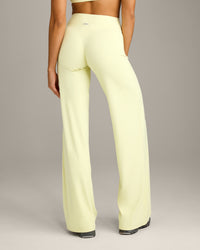 SoftMotion™ Straight Leg Bottoms with Grey Logo | Pastel Yellow