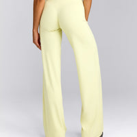 SoftMotion™ Straight Leg Bottoms with Grey Logo | Pastel Yellow
