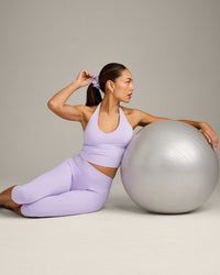 SoftMotion™ Scrunchie with Grey Logo | Lavender Purple