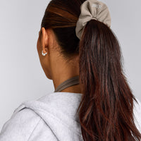 SoftMotion™ Scrunchie with Grey Logo | Minky