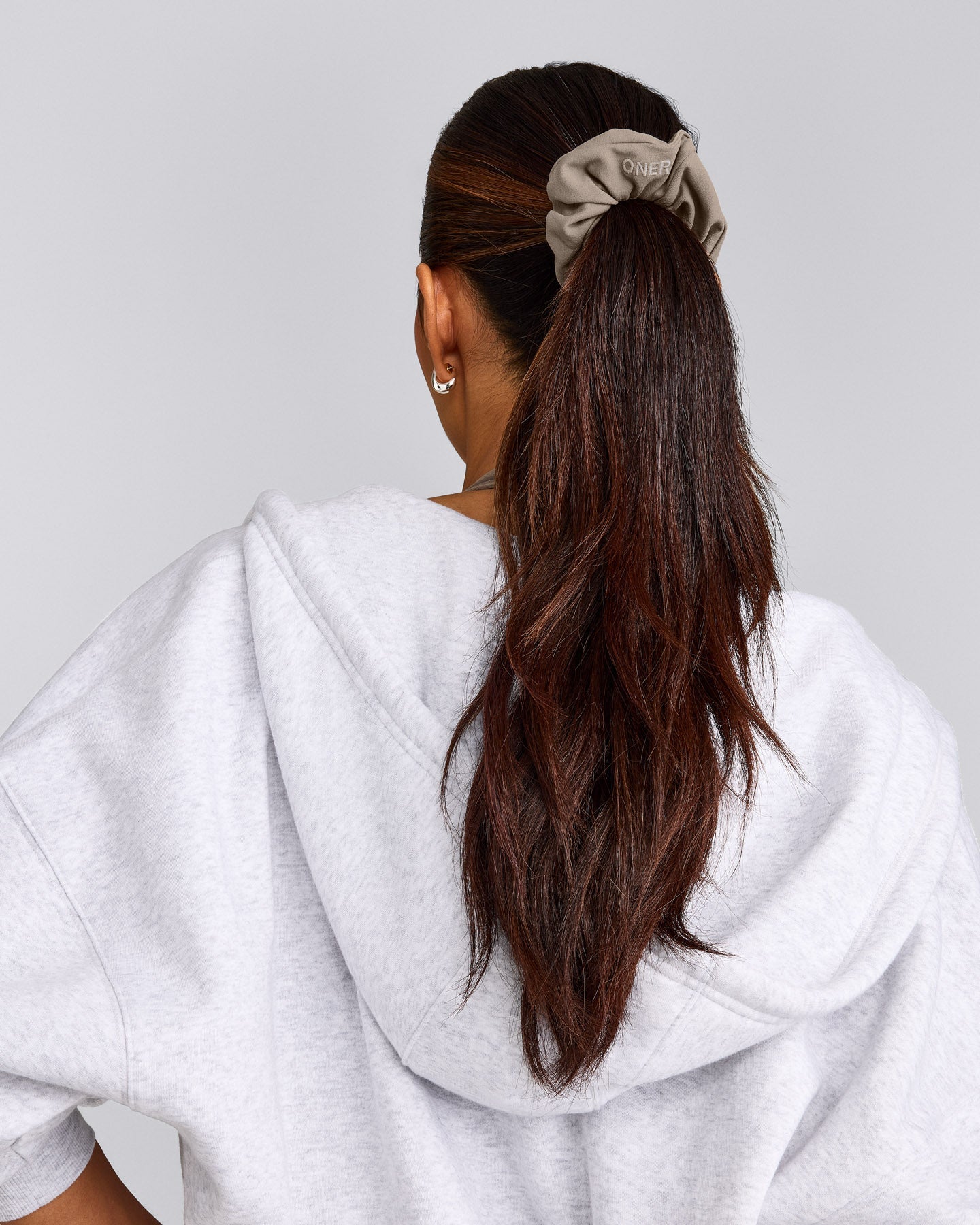 SoftMotion™ Scrunchie with Grey Logo | Minky