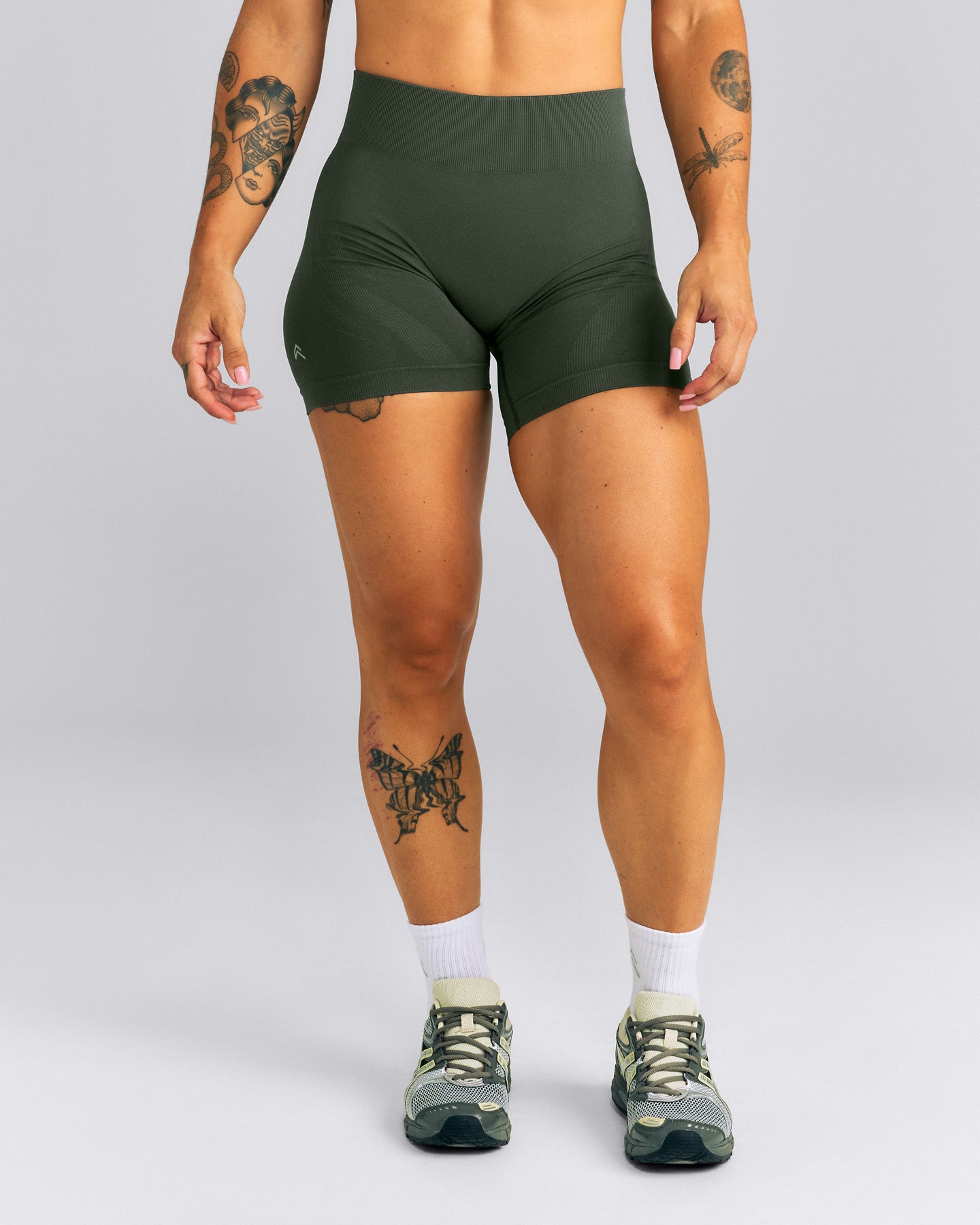 EnhanceLift™ Seamless Mid Rise Shorts New Branding | Dark Khaki