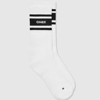 Varsity Long Crew Socks 1 Pack | White/Black