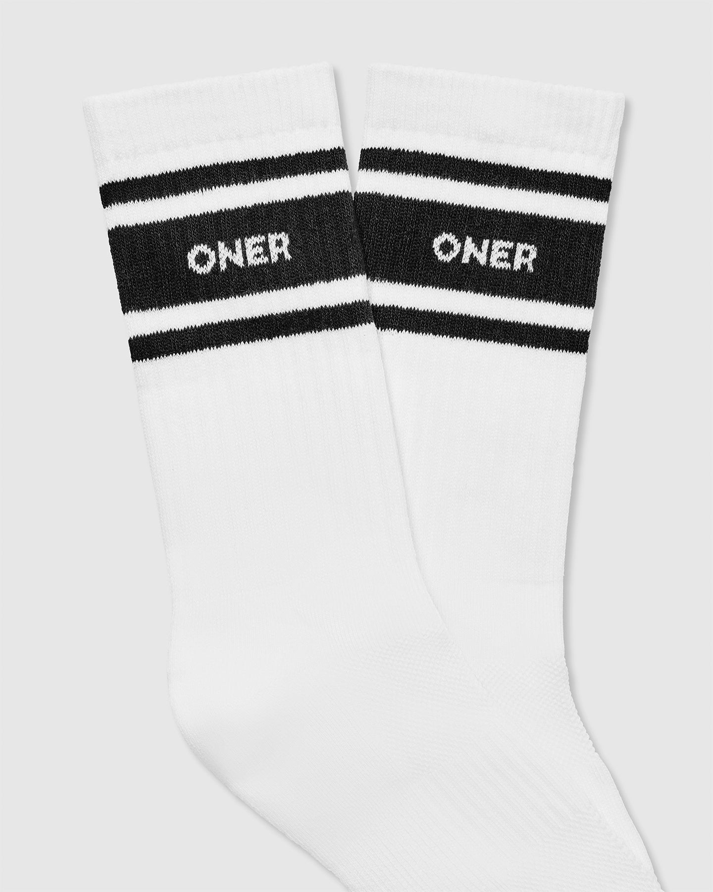 Varsity Long Crew Socks 1 Pack | White/Black
