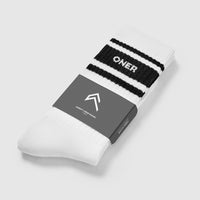 Varsity Long Crew Socks 1 Pack | White/Black