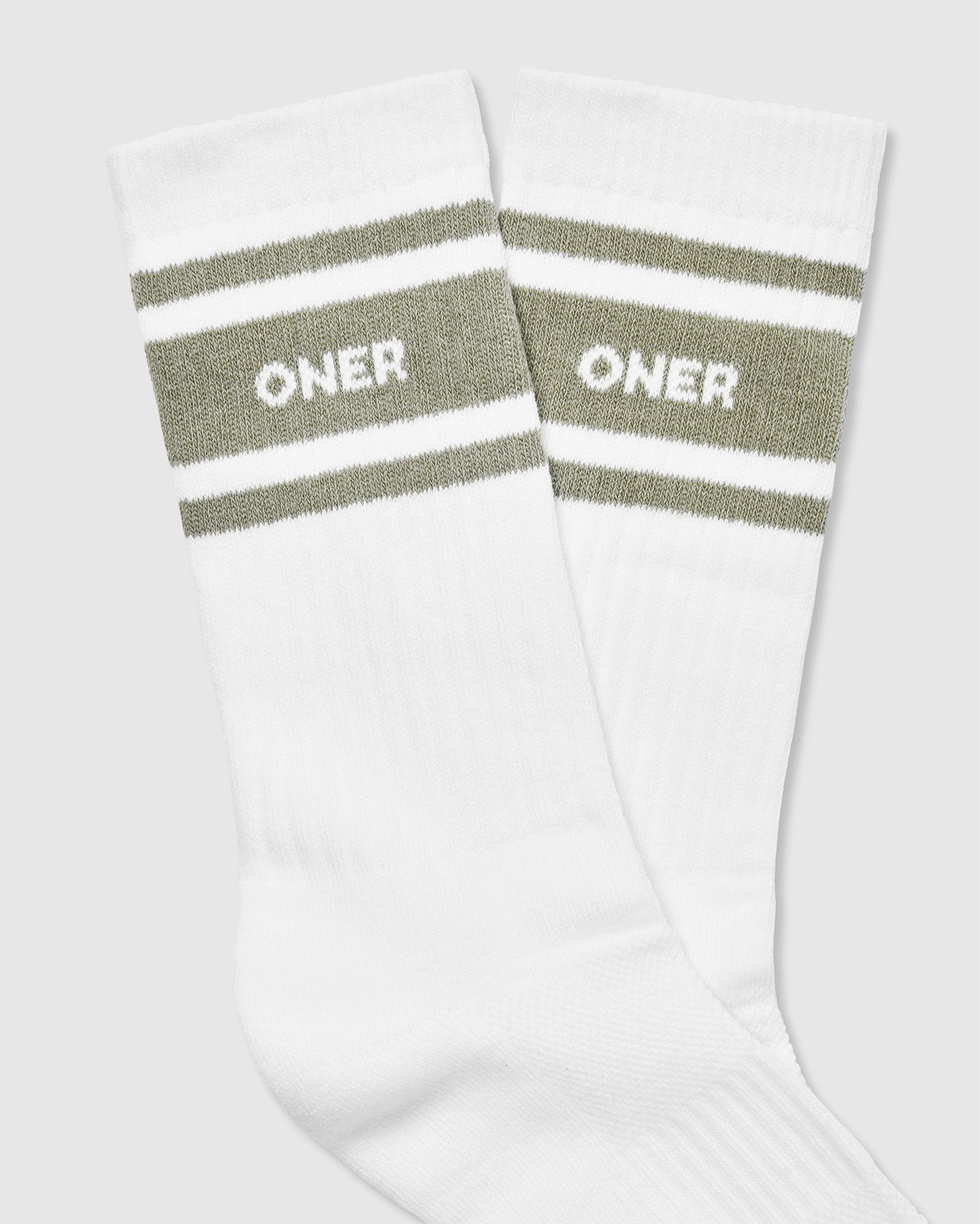 Varsity Long Crew Socks 1 Pack | White/Sage