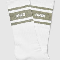 Varsity Long Crew Socks 1 Pack | White/Sage