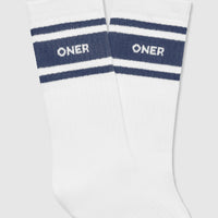 Varsity Long Crew Socks 1 Pack | White/True Blue