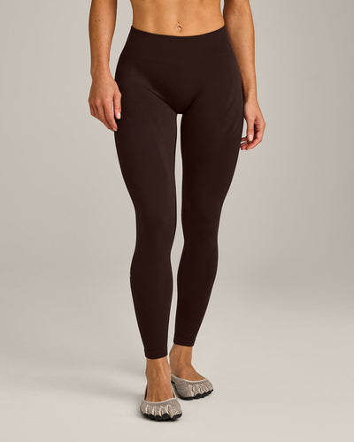 EnhanceLift™ Seamless Leggings with Grey Logo | 70% Cocoa