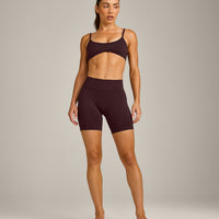 EnhanceLift™ Seamless Minimal Bralette with Grey Logo | Plum Brown