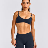 EnhanceLift™ Seamless Minimal Bralette with Grey Logo | True Blue