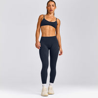 EnhanceLift™ Seamless Minimal Bralette with Grey Logo | True Blue