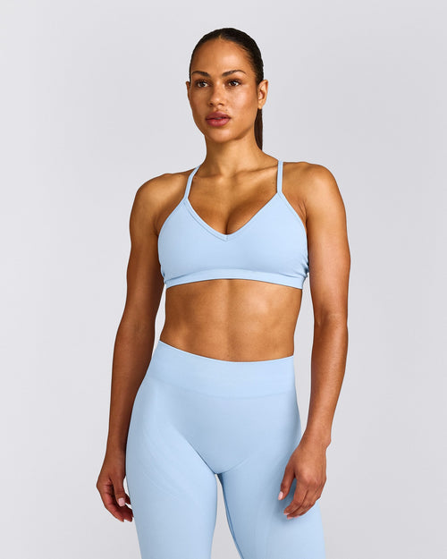 EnhanceLift™ Seamless Strappy Sports Bra | Powdered Blue