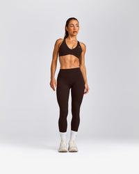 UnifiedMove™ Cross Back Sports Bra with Reflective Logo | 70% Cocoa