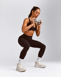 UnifiedMove™ Cross Back Sports Bra with Reflective Logo | 70% Cocoa