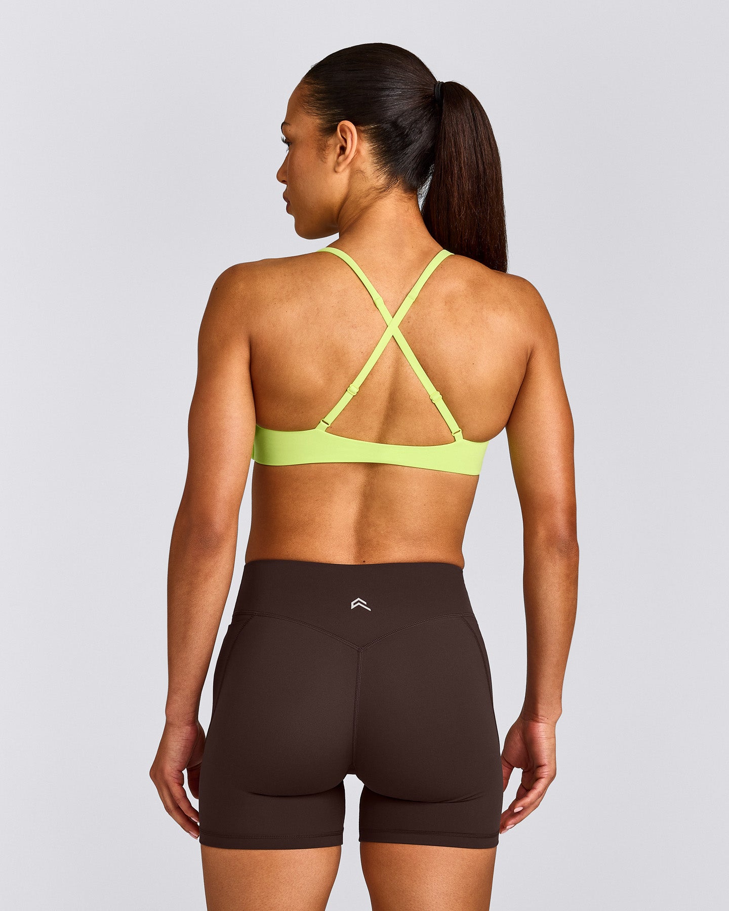 UnifiedMove™ Cross Back Sports Bra with Reflective Logo | Citrus Green