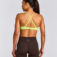 UnifiedMove™ Cross Back Sports Bra with Reflective Logo | Citrus Green