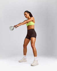 UnifiedMove™ Cross Back Sports Bra with Reflective Logo | Citrus Green