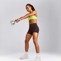 UnifiedMove™ Cross Back Sports Bra with Reflective Logo | Citrus Green