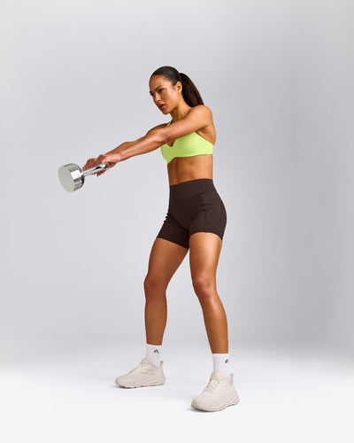 UnifiedMove™ Cross Back Sports Bra with Reflective Logo | Citrus Green