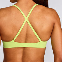 UnifiedMove™ Cross Back Sports Bra with Reflective Logo | Citrus Green
