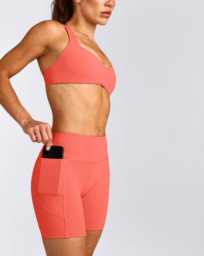UnifiedMove™ Pocket Shorts 6" with Bonding with Reflective Logo | Light Charged Coral