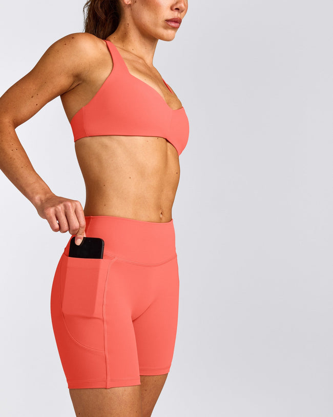 UnifiedMove™ Pocket Shorts 6" with Bonding with Reflective Logo | Light Charged Coral