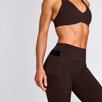 UnifiedMove™ Pocket Leggings with Bonding with Reflective Logo | 70% Cocoa