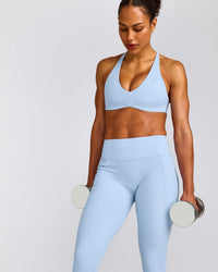 UnifiedMove™ Pocket Leggings with Bonding with Reflective Logo | Powdered Blue