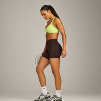 UnifiedMove™ T Back Minimal Bralette with Reflective Logo | Citrus Green