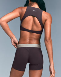 SoftMotion™ High Waisted Shorts 6" | Dark Umber Brown