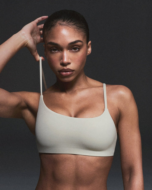 SoftMotion™ Strappy Sports Bra | Oatmeal