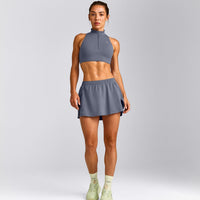 EasyLift™ Zip High Neck Sports Bra | Dark Granite Blue