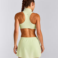 EasyLift™ Zip High Neck Sports Bra | Meadow Mist Green