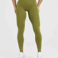 Timeless High Waisted Leggings | Olive Green