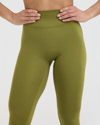 Timeless High Waisted Leggings | Olive Green