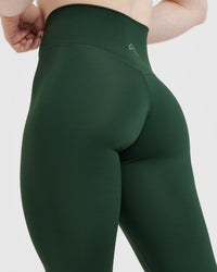 Timeless High Waisted Leggings | Pine Green