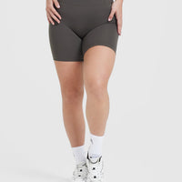 Timeless High Waisted Shorts 6" | Deep Taupe